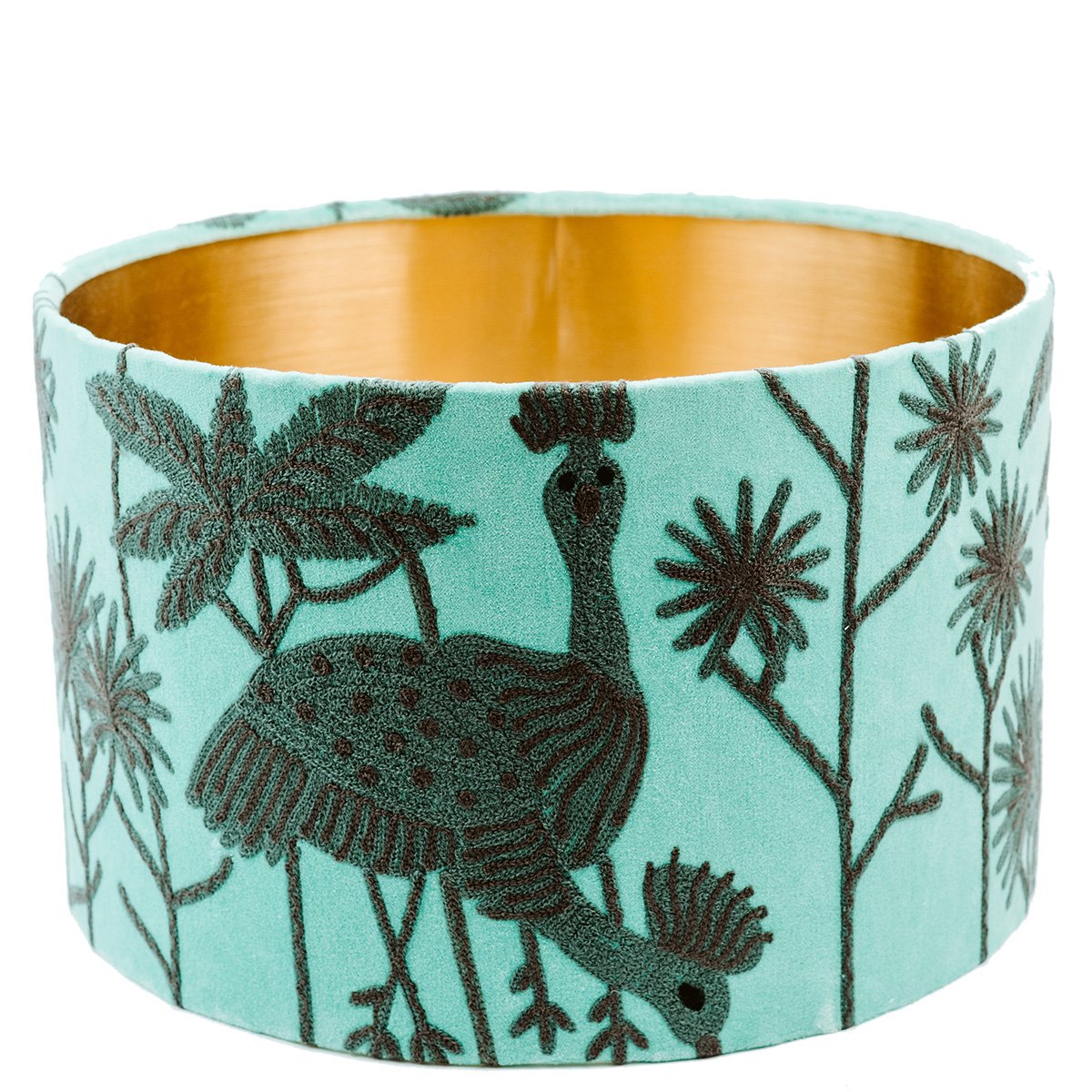 Drum Lampshade - Emu - Turquoise / Grey