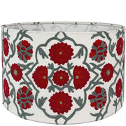 Drum Lampshade - Suzani - Crimson