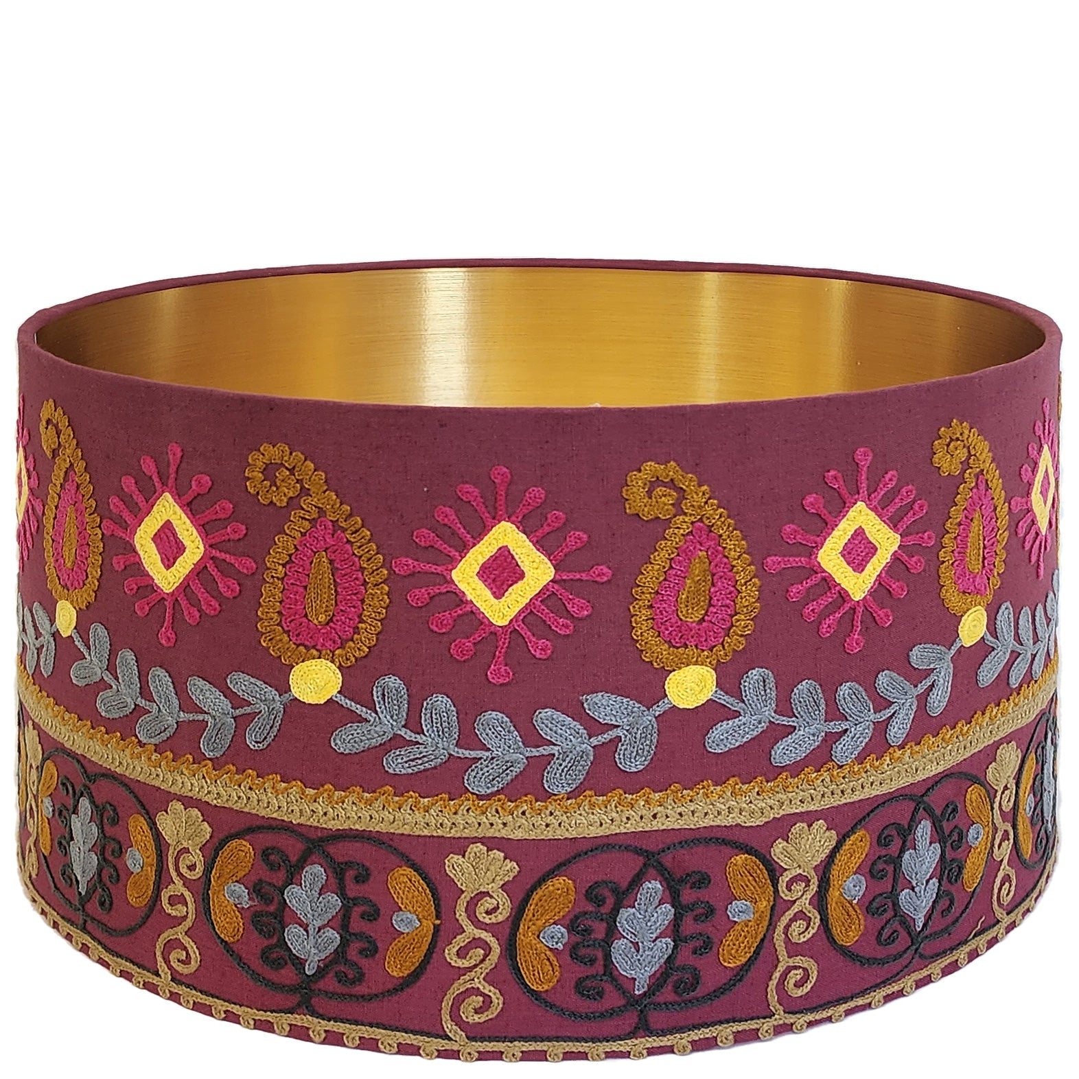 Drum Shade - Tribal Paisley - Purple Multi