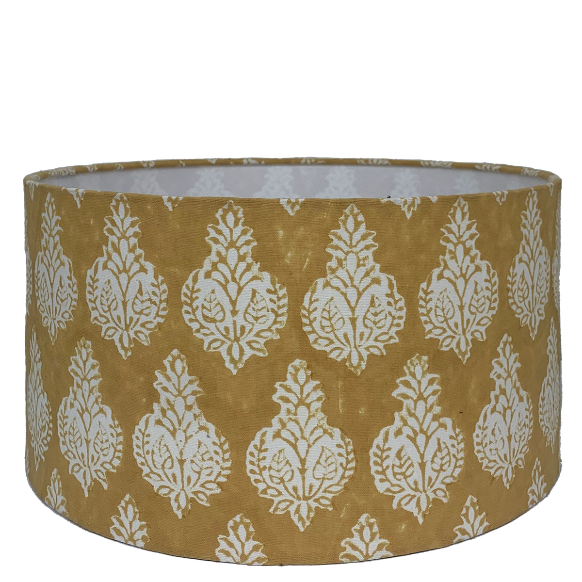 Block print lamp shades | Mustard