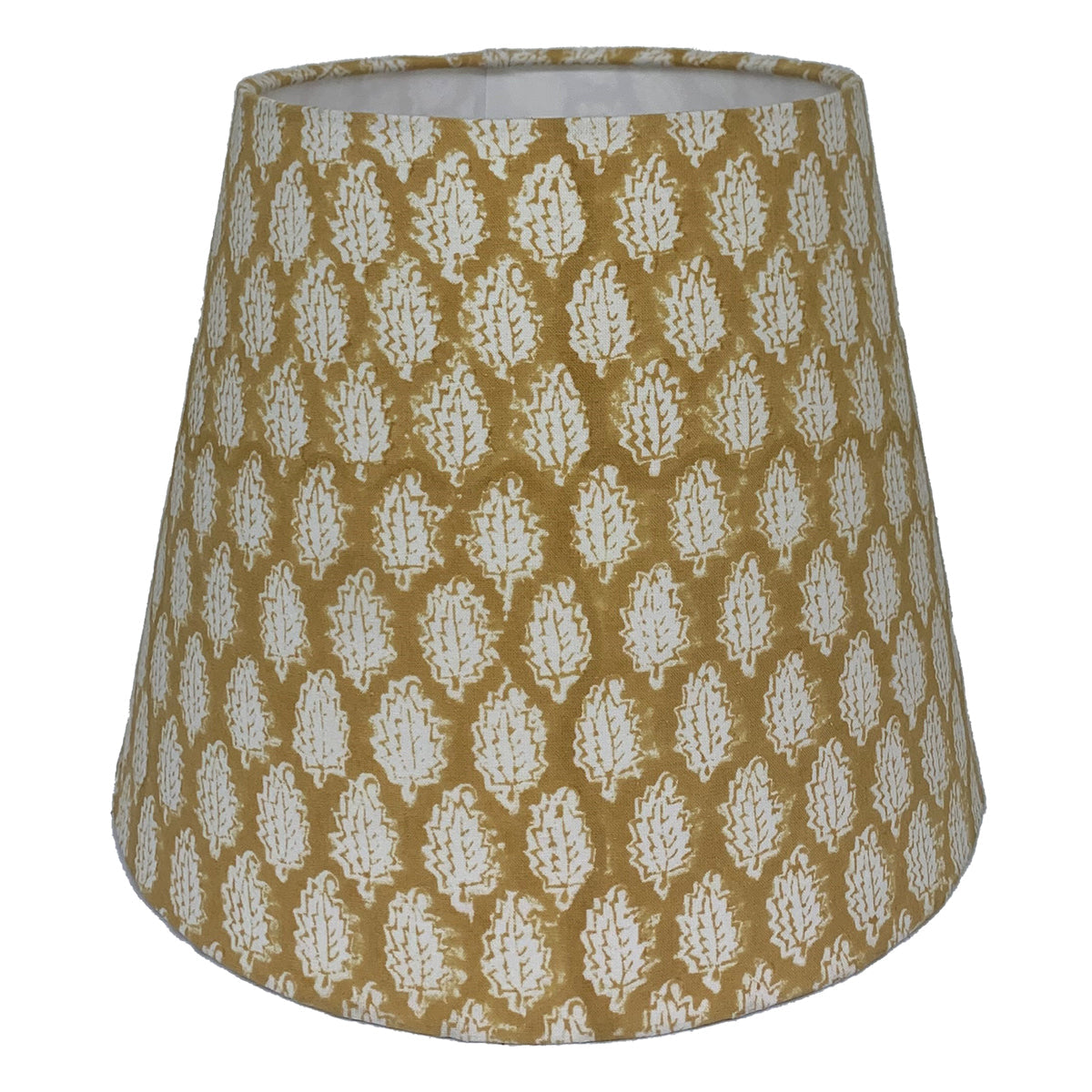 Block printed lamp shades | Mini Bouti Mustard