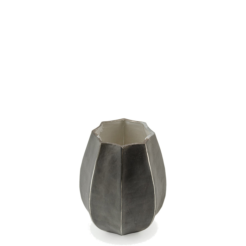Lantern Vase - Small - Black Clay